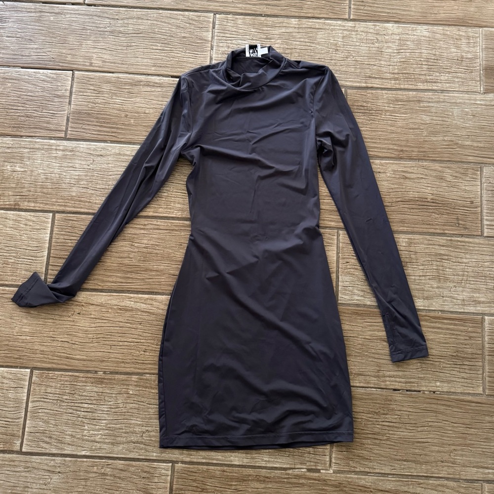 Princess Polly Long Sleeve Mock neck Open back dress